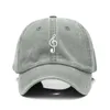 Vintage Washed Cotton Musical note Embroidery Baseball Cap For Men Women Dad Hat golf caps Drop 240116