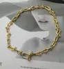 Модное толстое ожерелье с пряжкой в виде подковы U-образной формы, модное универсальное ожерелье в стиле уличный хип-хоп, цепочка с воротником из стерлингового серебра7704911