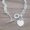 S925 Sterling Silver Love Necklace Heart Pendant Necklace Ot Luxury Designer Necklace Women Valentine's Day Birthday Valentine's Daygift