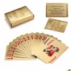 Jeux de cartes de haute qualité, cadeau inhabituel spécial, feuille d'or 24 carats, jeu de poker avec boîte en bois et certificat traditionnel Ed Otes5