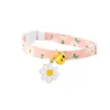 Halsbanden 1pc Leuke Sieraden Accessoires Verse Bloem Huisdier Kraag Kleine Kat En Bel Veiligheidsgesp Ketting Voor Puppy Benodigdheden