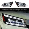 Para toyota hiace conjunto de farol led 19-20 drl luz diurna streamer indicador de sinal de volta lâmpada principal feixe alto peças de automóvel