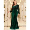 Плюс размер бархатное осеннее блестящее платье с v-образным вырезом и длинными рукавами, большое эластичное разноцветное вечернее платье с пайетками для женщин 240116