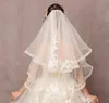 Bridal Veils High Quality 2Layer Women 2021 Lace Edge Velo De Novia Boda WhiteChampagne Bride Veil Wedding Accesories2463289