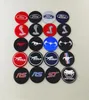 4PCSLot 56mm Tire Wheel Center Caps Decal Stickers Emblems Car Styling Fit FORD Shelby Cobra Black6824637