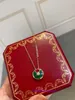 Luxury Womens Carter Necklace online shop High Quality V Gold Amulet with White Fritillaria Red Agate Thick Plated 18k Rose Lock Bone With Original Box