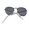 Sunglasses Wholesale Vintage Blue Lenses Square Women Shades UV400 Silver Sun Glasses Female Green Ladies AABD05