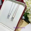 Wholesale Carter Designer Necklace for women and men Large High end Sensory Bullhead Diamond Trendy Female Four Claw On With Original Box