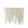 マクラメの壁ぶら下がっている手織り自由hemianコットンロープ自由ho放なタペストリーホーム装飾240117