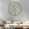 Relógios de parede Relógio de metal Design moderno Relógios grandes Decoração de casa Ouro Silencioso Criativo Sala de estar Decorativa Horloge