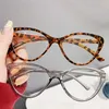 Lunettes de soleil Fashion Vintage Leopard Lunettes pour myopie Anti Blue Light Myopie Fini Cat Eye Moins Lunettes Dioptrie