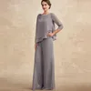 Modern Plus Size Mother of the Bride Pant Suit Two Piece Beaded Soft Chiffon Outfit Sets for Wedding Guest Evening Party Gowns CL3208