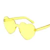 Bonbons Couleur Coeur Forme Océan Personnalité Lunettes Designer Marque lunettes de Soleil Uv400 Haute Qualité Pour Hommes 230920