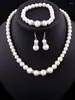 Set di orecchini per collana Vendita di orecchini di perle con pendente a forma di clavicola a V profondo Set di segni musicali per matrimoni vintage MAF025