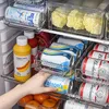Kitchen Storage Soda Can Organizer For Refrigerator Holder Beer Drinks Cans Bottle Jar Rack Fridge Automatic Rolling Box