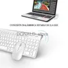 Toetsenborden Draadloos toetsenbord Muis Spaans/Russisch Set 2.4G Ultradun Strak ontwerp voor kantoor/reizen Full Size draadloze muis Toetsenbord J240117
