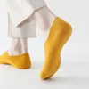 OC Maryya QQ41001# Unisex Short Socks Breathable Mesh Boat Sock Solid Color Thin Sport Anti Slip Heel Cotton DIY Customized