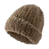 Bérets Softs H Soft H Wool Hats pour hommes avec des lunettes de cuir auditif ski e Cold temps de clapet