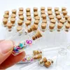 Bouteilles 10pcs 1 / 2.8cm Mini bouteille en verre petit petit pot de liège clair souhaitant bouchon cadeaux transparents