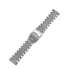 Silver rostfritt stål 20 mm 22mm pärla av ris klockband armband passar för SKX007 dyk 240116