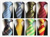 2019 TIE Fashion Necktie Mens Classic Ties Formal Wedding Business Blue Green Yellow Stripe Tie For Men Accessories tie Groom 8865288