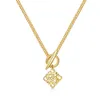 Designer-Mode von Loews, Luxusschmuck, Jia's farblose 24-Karat-Gold-Halskette für Damen, leichte und kleine Design-Sinn-Metall-High-End-lange Pulloverkette
