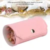 Elegant Pu Leather Portable Jewelry Storage Roll Bag Organizer For Traveling Pink Necklaces Chain Earrings Watch Bracelet Holder 240117