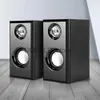 Portabla högtalare Trähögtalare 1 Par Classic Robust Audio System Wood Desktop Speakers for TV J240117