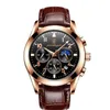 POEDAGAR Mannen Horloges Mode Lederen Waterdichte Lichtgevende Topmerk Luxe Heren Quartz Horloge Relogio Masculino 240117