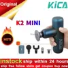 Elektriska massagerare Kica K2 Mini Electric Massage Gun Percussion Muscle Pain Relief Releastation Tyst handhållen kroppsmassager med magnetisk YQ240117