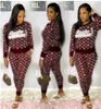 Women's luxury Tracksuits Designer 2 Piece Sets Letter Print Long Sleeve t-shirt+pant jumper sexy slim fit legging clothes