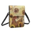 Abendtaschen Herbst Sonnenblume Huhn Umhängetasche Tier Schule weiblich Handy Mode Retro Leder