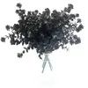 Fiori decorativi Foglia di eucalipto nero Piante artificiali Felce persiana Decorazione di Halloween Pianta di fiori finti Decorazioni per feste a casa 7 forchette