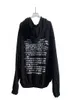 Sweat à capuche homme sweat noir Cardigan fermeture éclair ERD sweat à capuche pour homme femme lettrage sur le dos pull à capuche éphémère