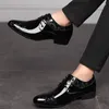 Dress Shoes Business For Men Lace Up Formal Black Patent Leather Brogue Male Wedding Party Office Oxfords L12