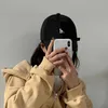 韓国の文字刺繍野球帽ユニセックスファッションソフトトップトップレディースハットシンプルな屋外サンシェードメン240116
