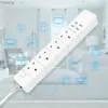 Cabo de alimentação plug smart power strip reino unido wifi funciona com alexa googlehome multi plug 4 tomadas ac 4 portas de carregamento usb controle de voz yq240117