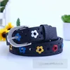 Girls hollow flowers belt children metals needle buckle PU leather belts kid pants waistband girls waist strap 80-100cm Z6759