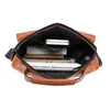 Sac à bandoulière Vintage en cuir PU pour hommes, sac à bandoulière de grande capacité pour iPad, sacoche d'affaires, fourre-tout 240117