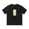 Spring Usa Loose Atmungsaktives Trapstarrs Oblique T Letter 23 Bedrucktes T-Shirt für Herren und Damen mit Rundhalsausschnitt Schwarz
