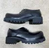 Big Toe Derby Jumbo Schuhe Herren Echtes Leder Business Schuh Designer Blockabsatz Bankett Kleid Schuhe