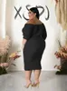 2 Piece Set Women Outfit Off Shoulder Top and Kirt Fancy Sexy Outfit Autumn Plus Size Matching Set Wholesale Drop 240117