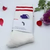 Designer-Socken für Männer und Frauen, komplett aus Baumwolle, Chaussette, klassischer Calzini, atmungsaktiv, dicke Strümpfe, schwarz, weiß, Basketball, Mode, Sport, gestrickte Stickerei-Socken