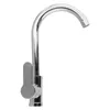 Rubinetti della cucina Lavandino del bagno Rubinetto dell'acqua Cromato lucido Lavabo girevole Maniglia singola Miscelatore freddo Accessori per rubinetti