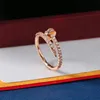 Designer-Ring, Luxus-Damen-Diamantringe, Trend-Charms-Ring, Unisex-Splitterring, Mode-Klassiker-Schmuck, Paar-Stile, Jubiläumsgeschenk, Hochzeit-Liebhaber-Geschenk