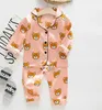 Printemps automne vêtements ensembles enfant en bas âge bébé garçons filles à manches longues solide hauts pantalons pyjamas vêtements de nuit tenues ensemble 2 pièces vêtements 8702671