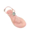 Kadın Sandalet 2024 Sıcak Moda Su Elmas Yaz Plajı Ayakkabı Şeffaf PVC Jelly Düz Sandalet Kadınlar Büyük Boyutlar 36-42 240117
