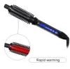 2 en 1 Pro céramique bigoudi électrique peigne brosse à cheveux bigoudis rouleau outils de coiffure cheveux fer à friser multifonction 240117