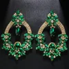 Stonefans Overdreven Groene Oorbellen voor Vrouwen Drag Queen Accessoires 2023 Oversize Crystal Dangle Earring Sieraden 240116