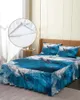 Jupe de lit, couvre-lit élastique, dauphin, baleine, océan, mer, avec taies d'oreiller, housse de protection, ensemble de literie, drap